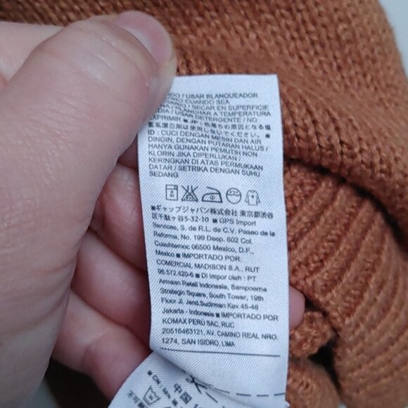 Old Navy light brown mild copper sleeveless turtleneck sweater XS - Picture 7 of 7